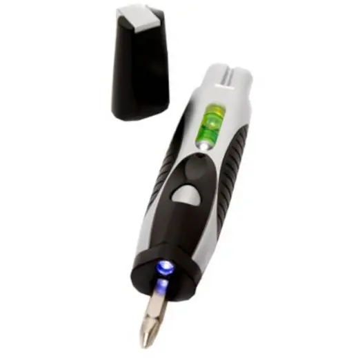 Torch Screwdriver Silver-Black Open